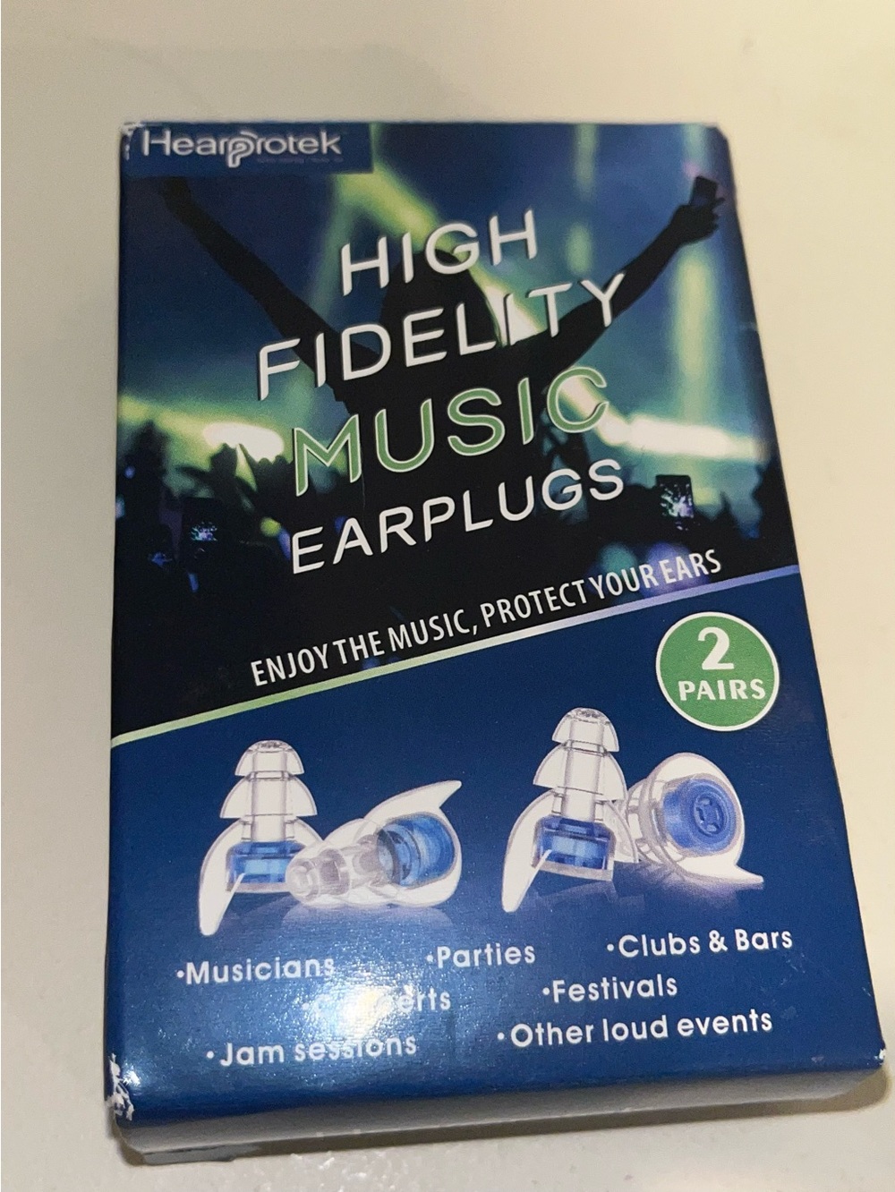 Hearprotek High Fidelity Ear Plugs Noise Reduction Concert Ear Plugs New